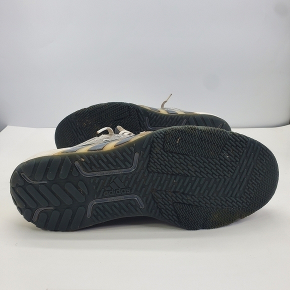 adidas Dropset Shoes Men 11 Trainer Gray White Three Stripe Athletic Sneaker - Picture 8 of 16